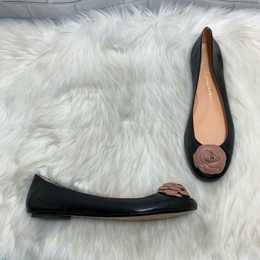 Anthropologie Black and Pink Flats